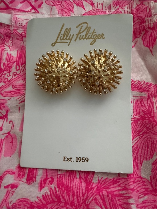 Lilly Pulitzer Accessories - Lilly Pulitzer Gold Burst Cluster Stud Earrings